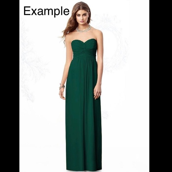 Dessy Prom/Bridesmaid Dress in Pantone Green - Picture 4 of 16